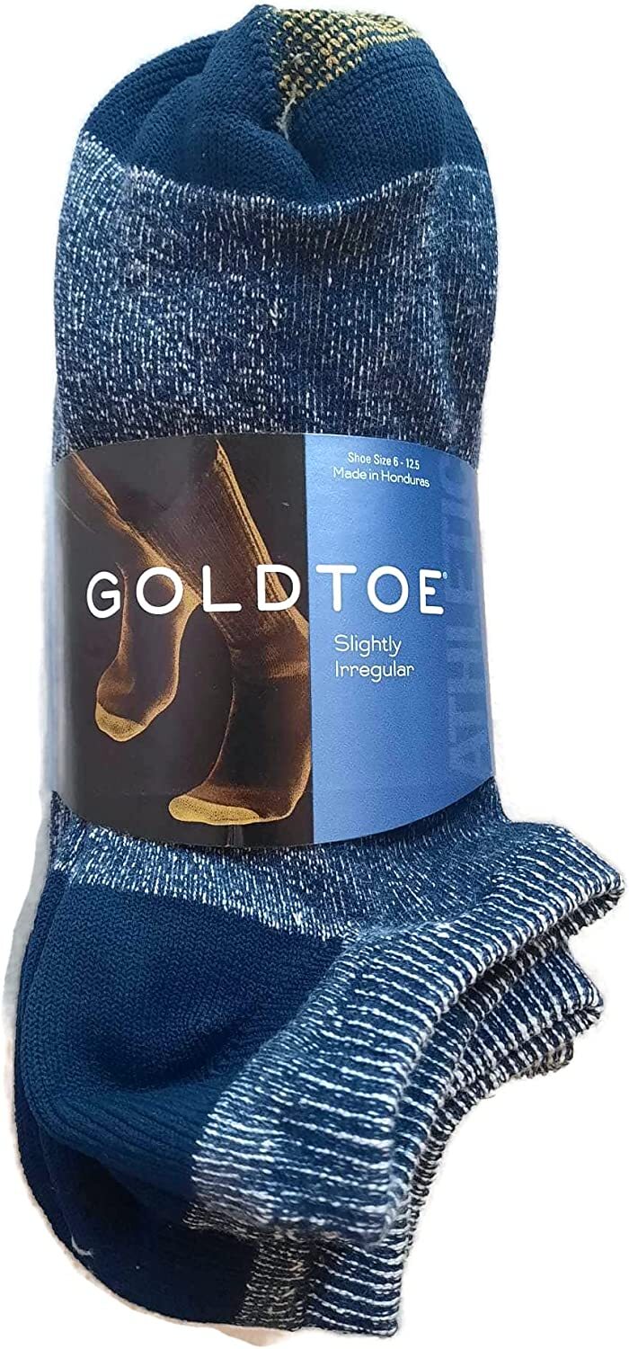 GoldToe Men's 656f Socks No Show 6-Pk Breathable Soft Cotton Blend - All Colors