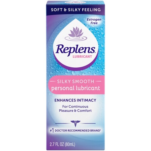 2 Pack Replens Silky Smooth Personal Lubricant 2.7 Oz 80 Ml Each