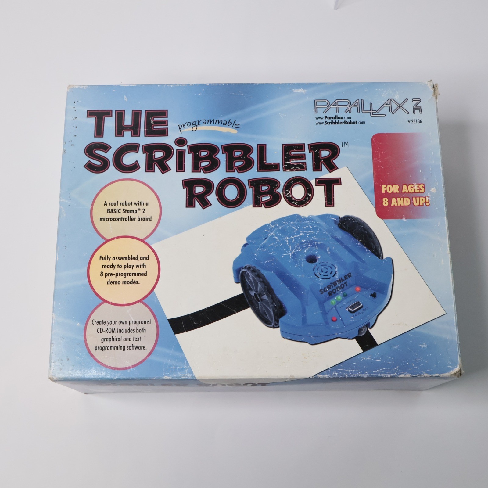 Parallax The Scribbler Robot Programmable STEM Kit BASIC Stamp 2 #28136 Untested