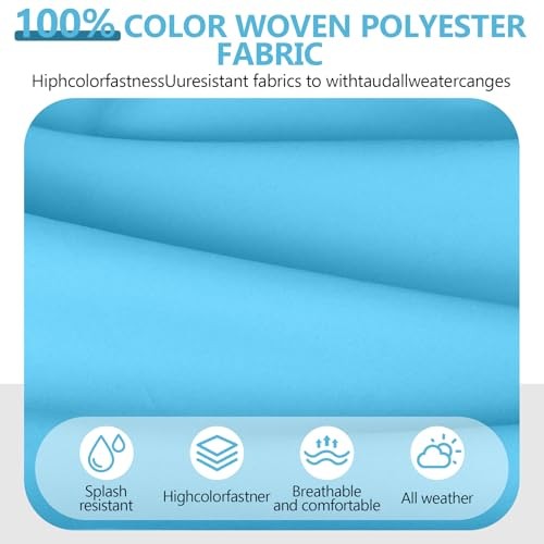 3 Pack Patio Seat Cushions Replacement Covers, 36*18-1PC+36*18-2PC Lake Blue