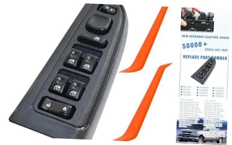 Driver Side Power Window Switch 15883323 - Compatible with Chevy Silverado 2003