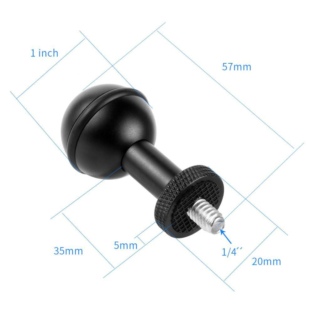 1" Ball Adapter Extension 1/4" Screw Camera System for Diving Arm