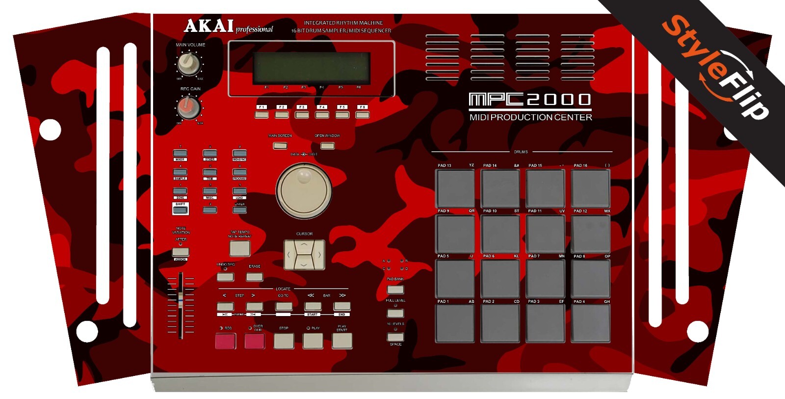 Akai MPC-2000 Skin | Red Camo | Protective Decal | StyleFlip Skins