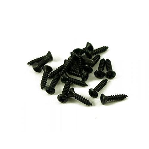 50 Pack Guitar Pickguard Screws Black Finish Phillips #4 x 11mm Oval Head