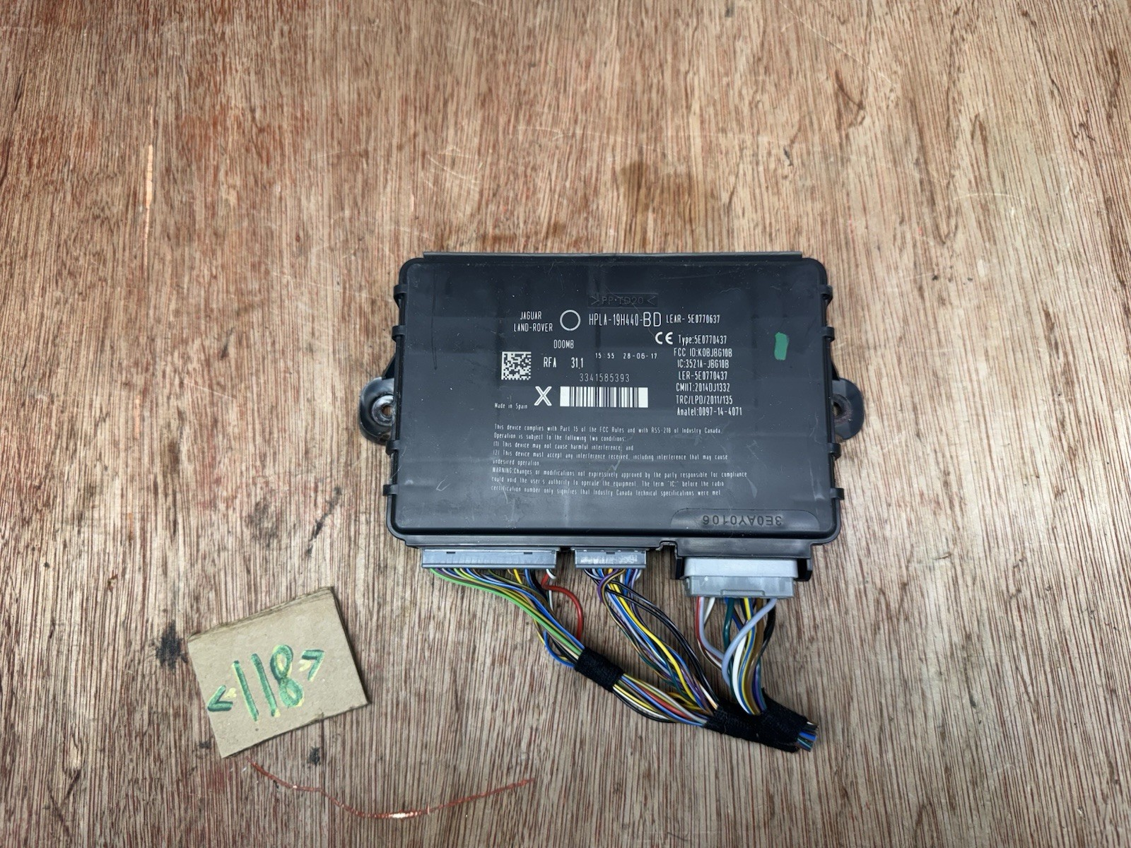 2019 - 2020 JAGUAR F-PACE ANTI THEFT KEYLESS ENTRY CONTROL MODULE OEM