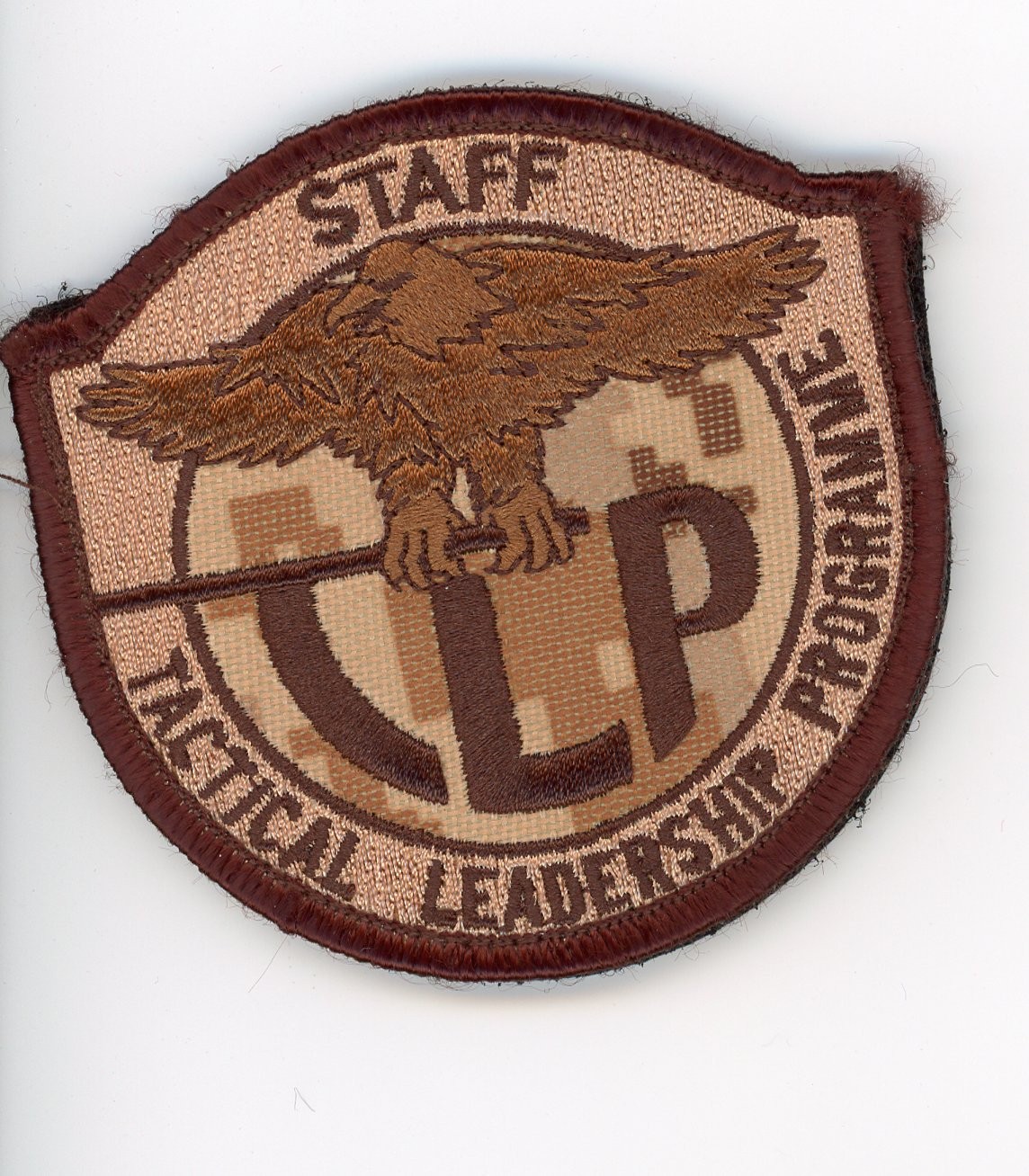 PATCH SPAIN ALBACETE AFB TACTICAL  LEADRESHIP PROGRAMME VEL BACK STAFF DESERT