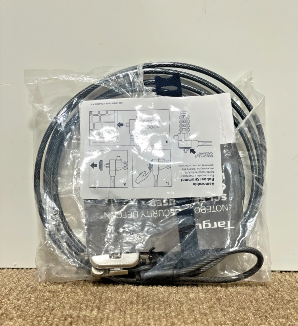 Targus Notebook Security DEFCON Serialized Cable Lock PA410S-1-71 ✅❤️️✅❤️️