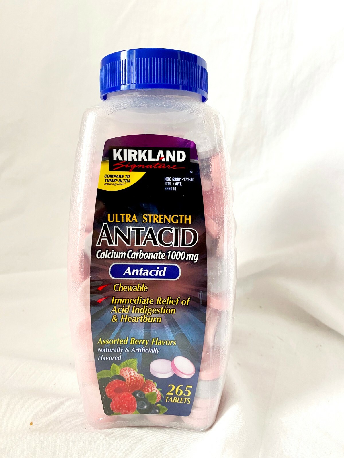 530 Tablets Kirkland Signature Antacid Ultra Strength 1000 mg Generic Tums