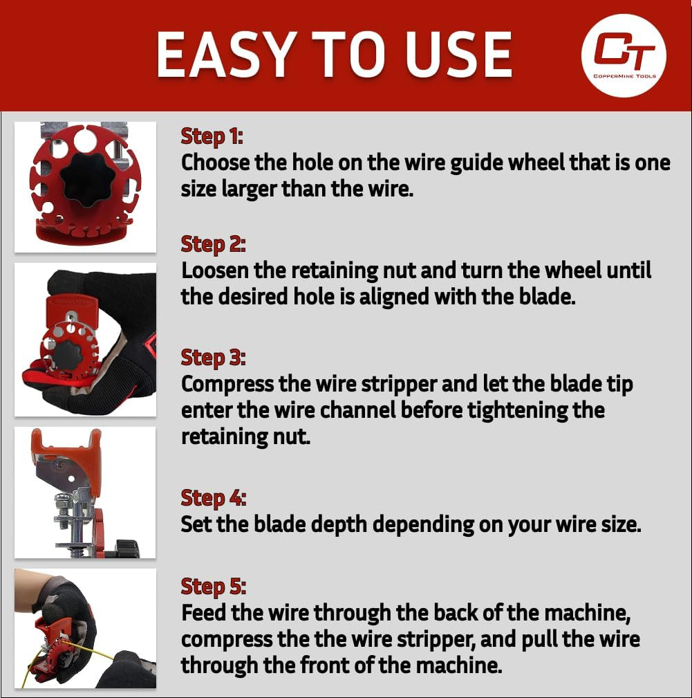 Coppermine Handheld Copper Wire Stripper – Portable Manual Wire Stripping Machin