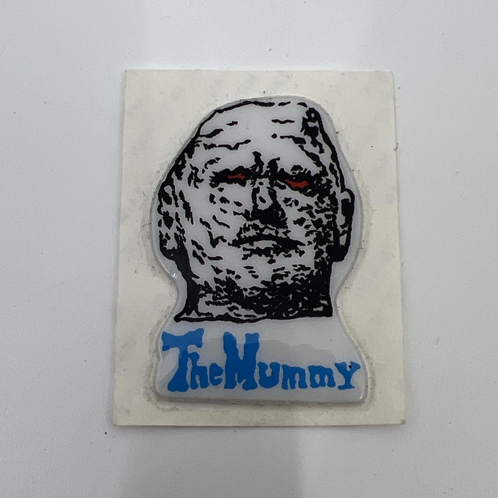 The Mummy Karloff Monster Puffy Sticker Decal Vtg Taiwan