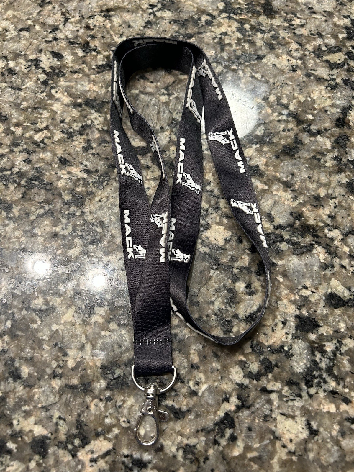 Mack Truck Logo Black Lanyard Key Chain Necklace Badge ID Card