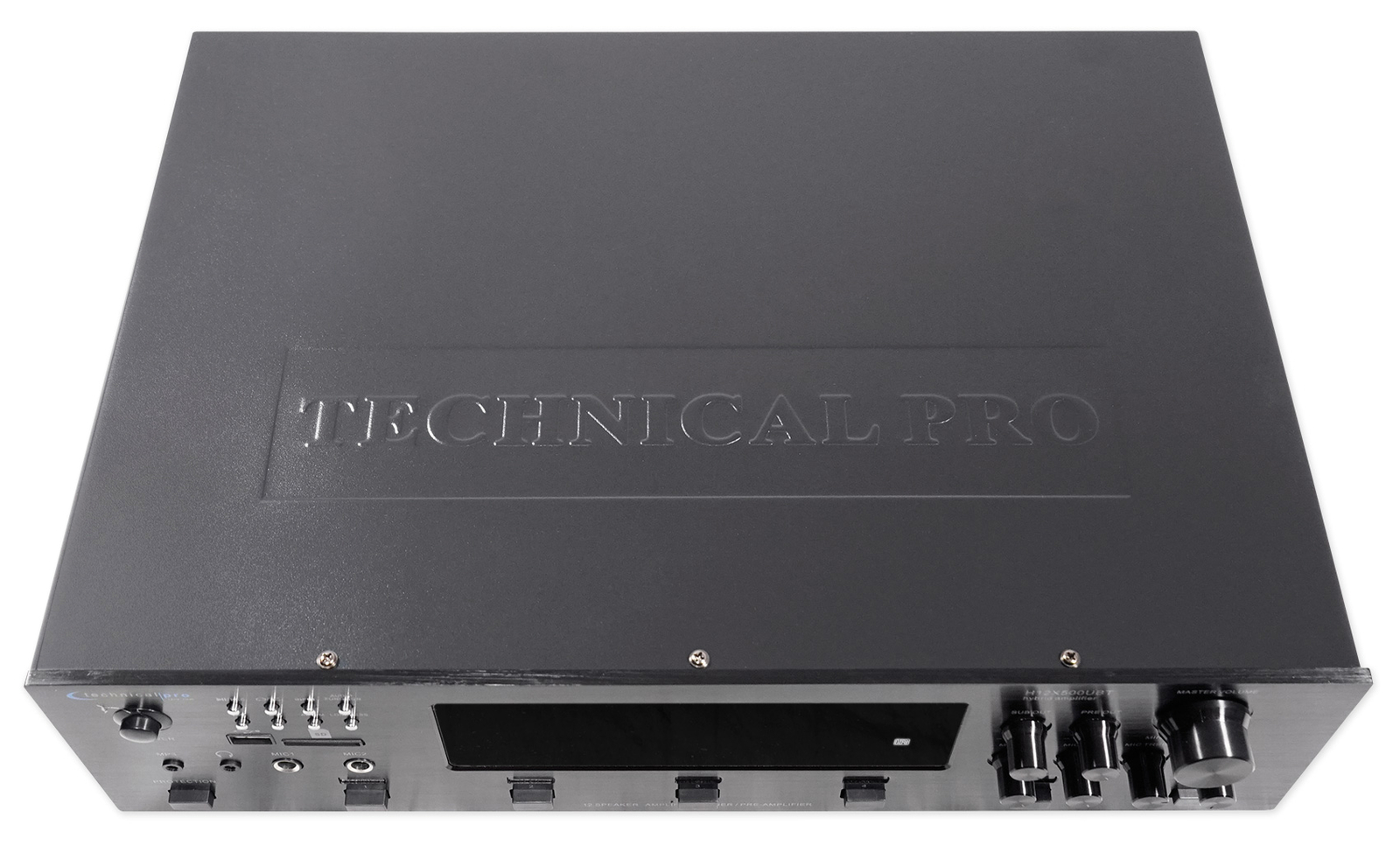 Technical Pro 6000 Watt Bluetooth Karaoke Amplifier Receiver w/ USB, SD+(2) Mics