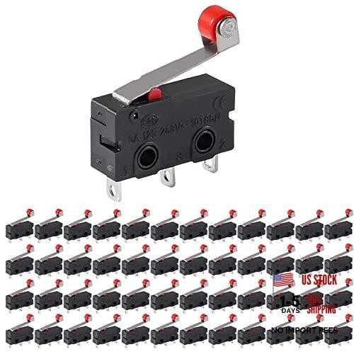 50PCS Micro Limit Switch Normally Open and Close Limit Switch KW12-3 with Balls