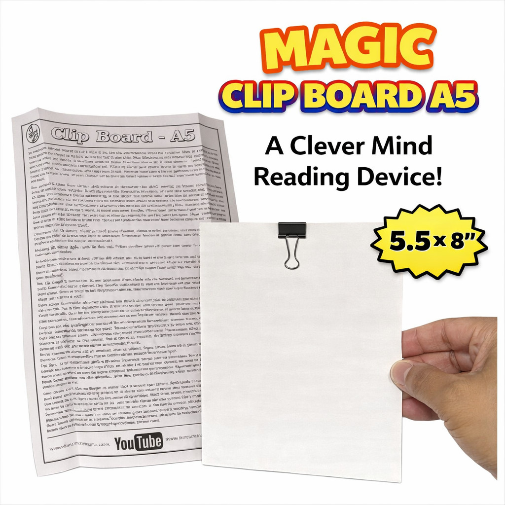 MAGIC CLIP BOARD A5 Mental Trick Prediction ESP Mind Reading Paper Pad Draw 5x8"