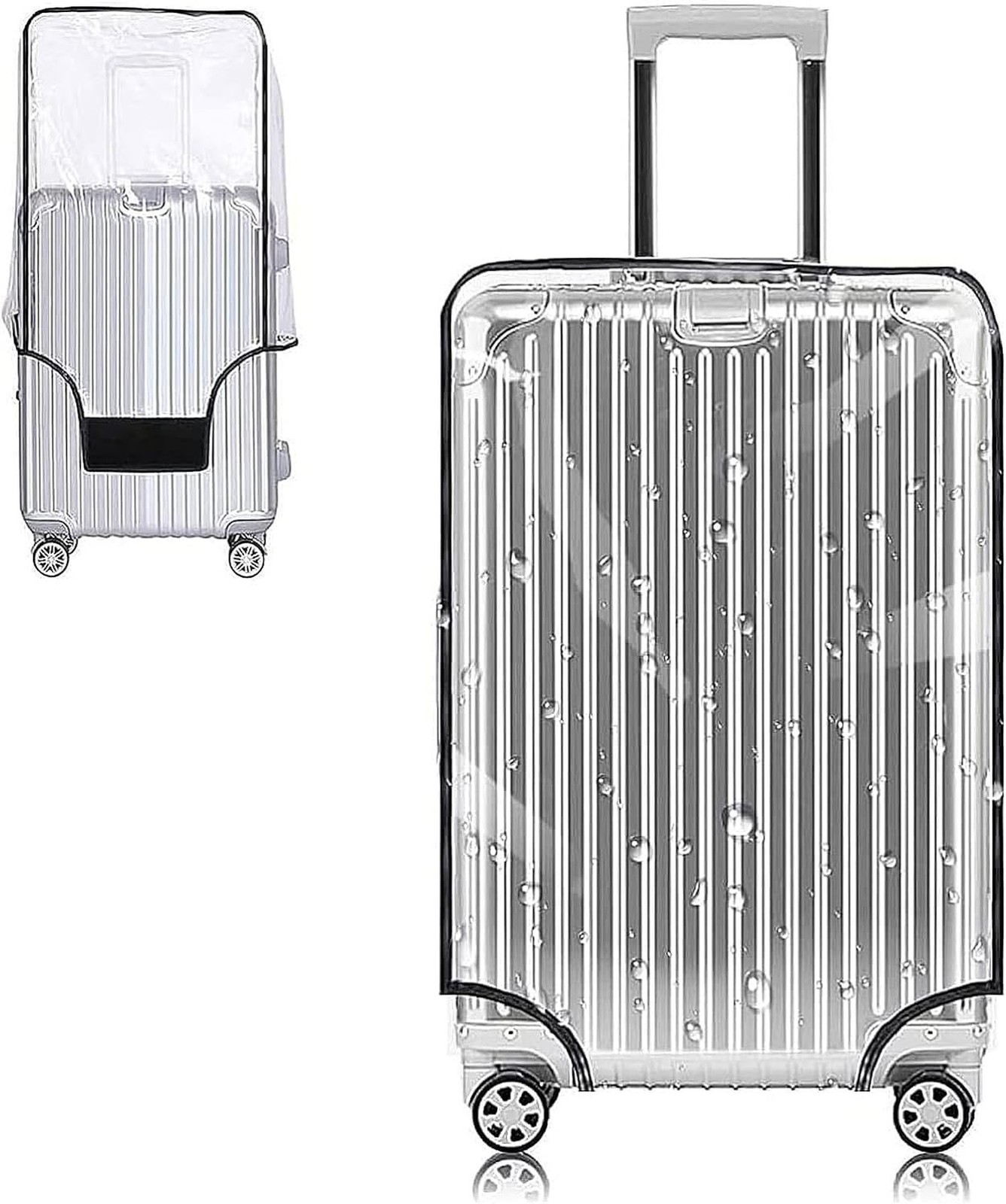 Yotako Clear PVC Suitcase Cover Protectors 26 Inch Luggage Cover for Wheeled ...