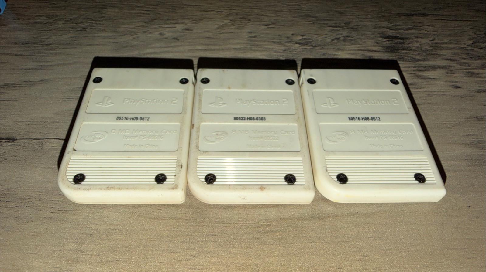 Lot Of 3 Sony Playstation 2 PS2 OEM 8MB Magicgate Memory Cards Nyko Tested M1