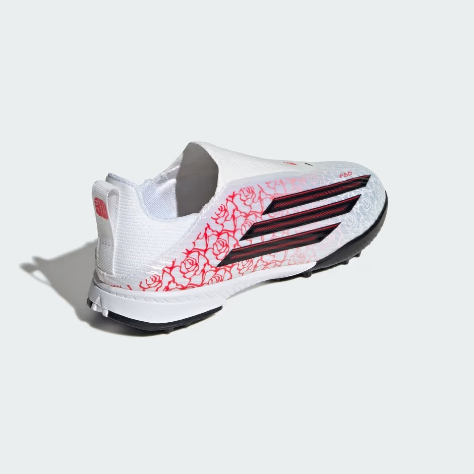 adidas F50 League Laceless Lamine Yamal Kids Junior TF Turf Soccer Shoes KJ3779