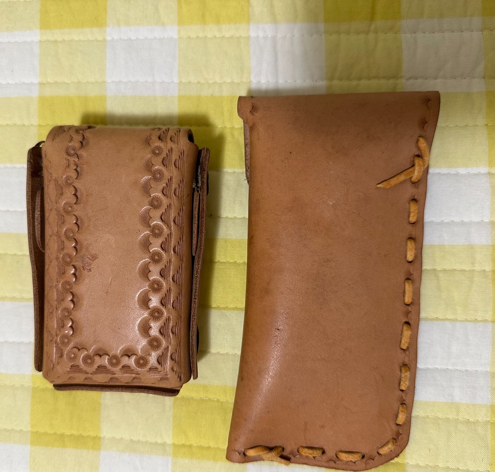 Vintage Leather Tooled Items