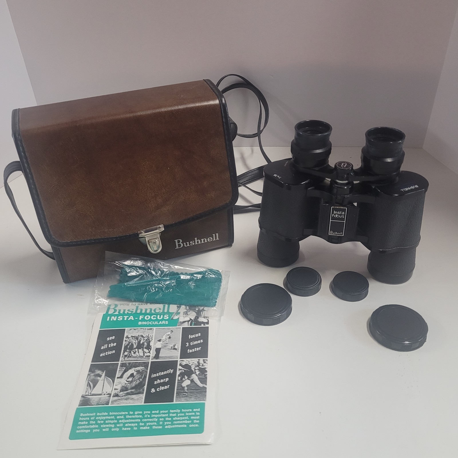 Bushnell Sportview Insta focus  7x35 Coated Optics Binoculars, with case, Etc