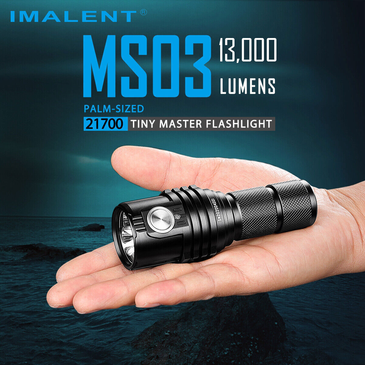 IMALENT MS03 Tactical Flashlight 13000 Lumen brightest EDC Torch CREE XHP LED