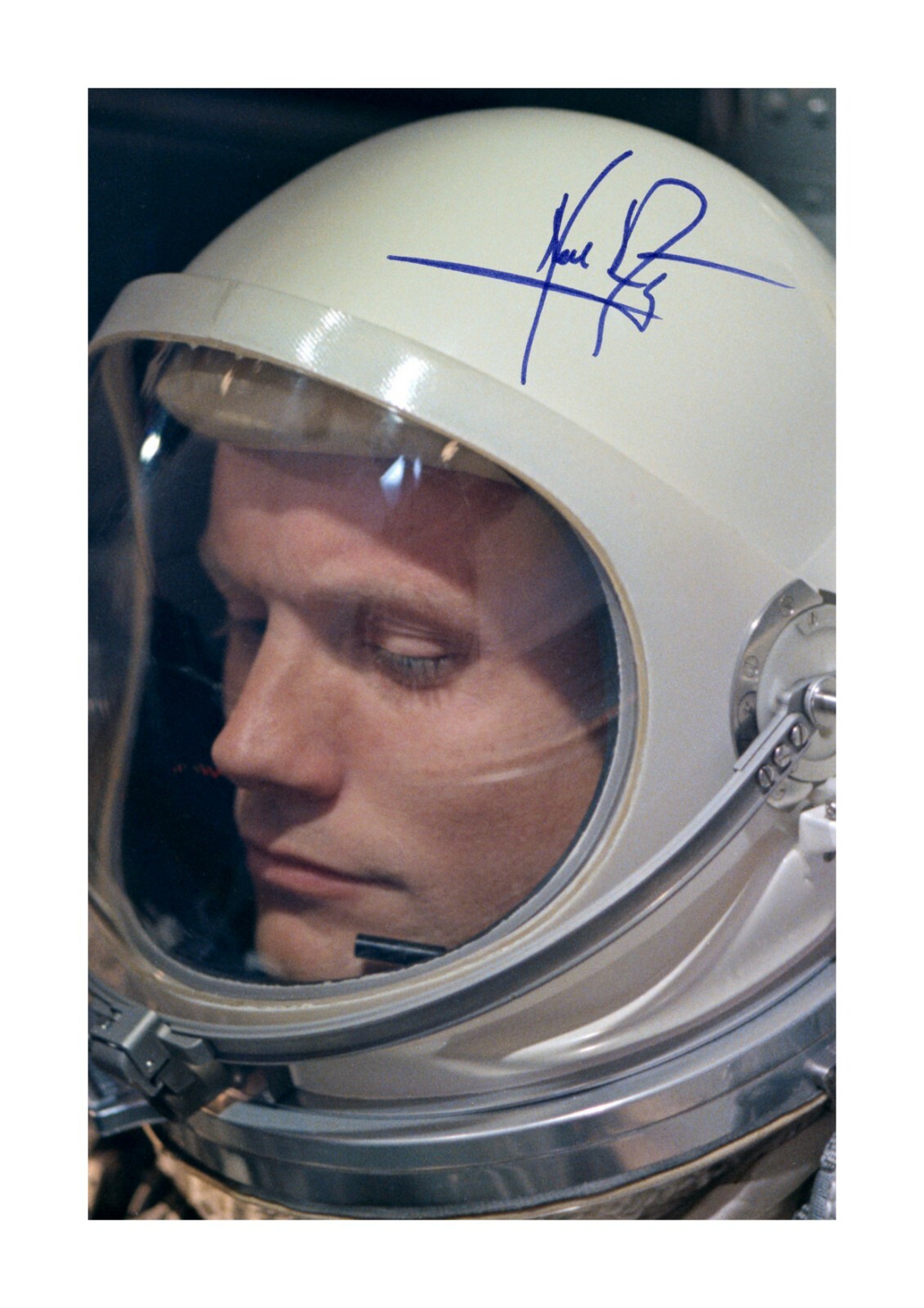 Neil Armstrong (4) A4 signed landscape photograph poster. Choice of frame