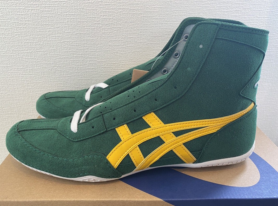 Asics Wrestling Shoes EX-EO special order 1083A001 Green x Yellow x Yellow
