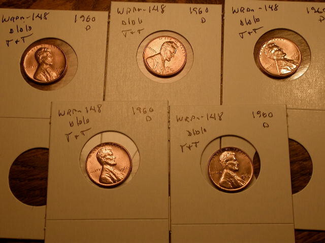 1960-D WRPM#148 Nice Tripled "D" Ch/Gem BU/Uncirculated Red Lincoln Cent Error