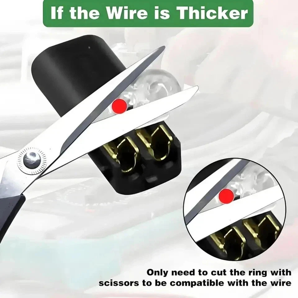 50 pcs Double-Wire Plug-in Connector, Cable Clamp with Locking Buckle, AWG 18-22