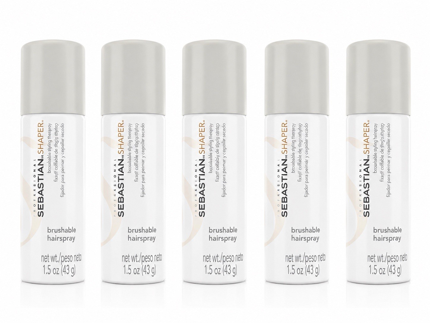 Sebastian Shaper Brushable Hairspray Travel Size 1.5 Oz 43g Lot of 5