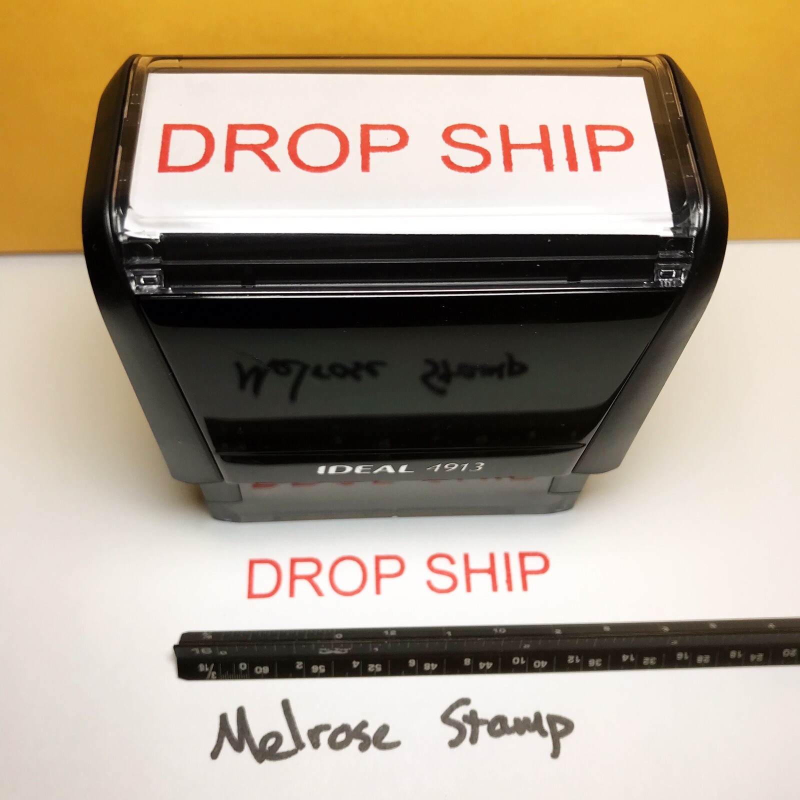 Drop Ship Rubber Stamp Red Ink Self Inking Ideal 4913