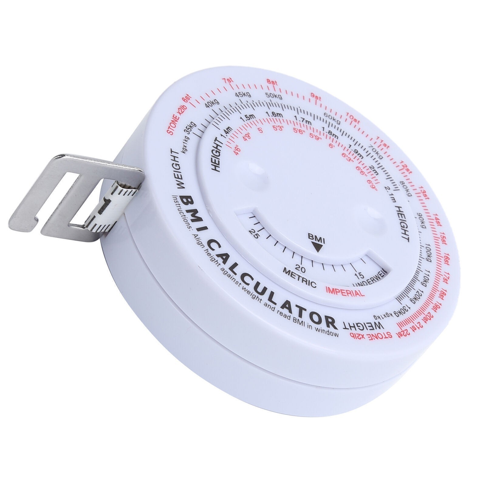 150cm BMI Body Mass Index Tape Measure Body Fat Caliper Weight Loss Calculator
