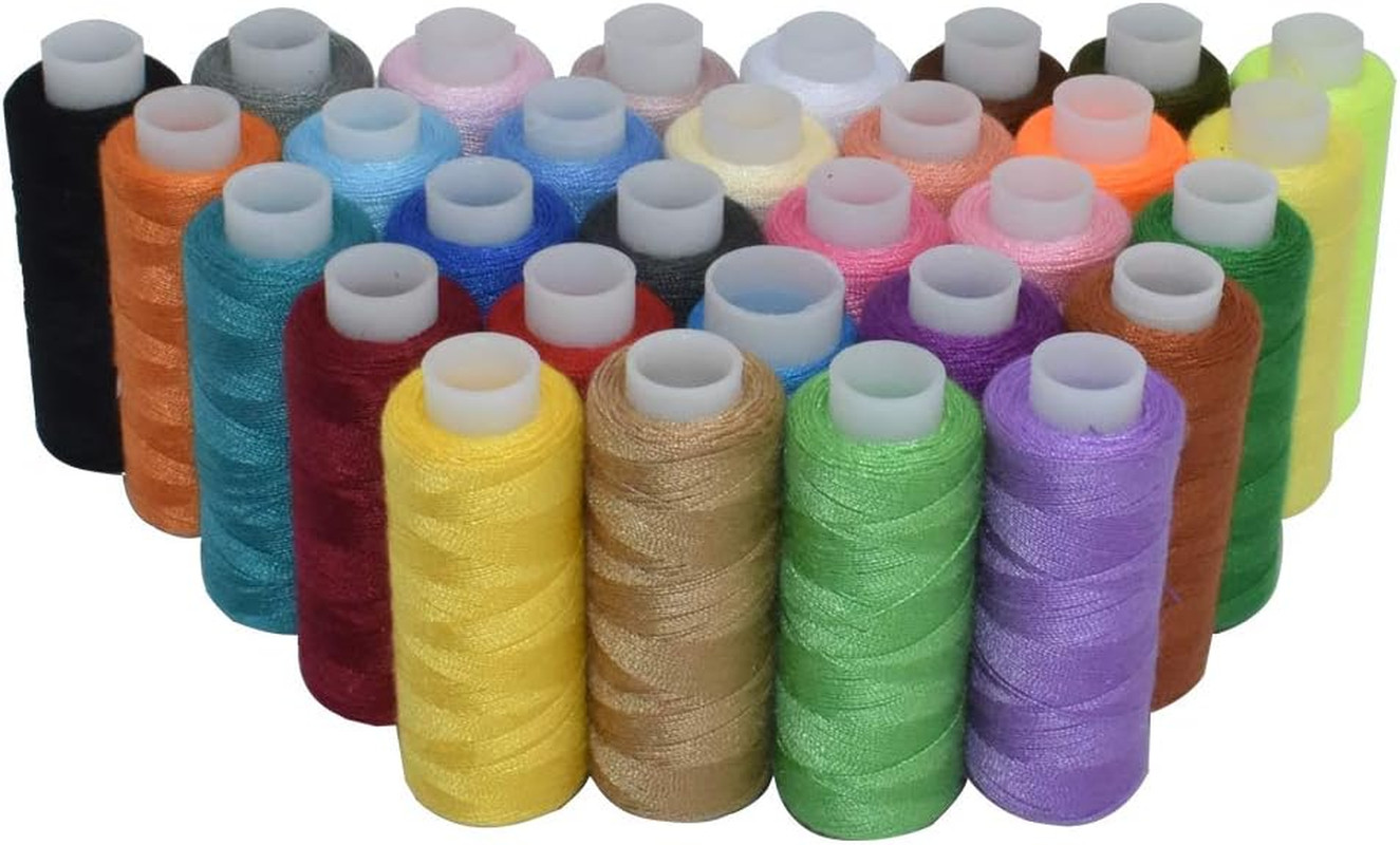 Sewing Threads Kits Polyester 30 Spool 250 Yards per Spools for Hand Machine ...
