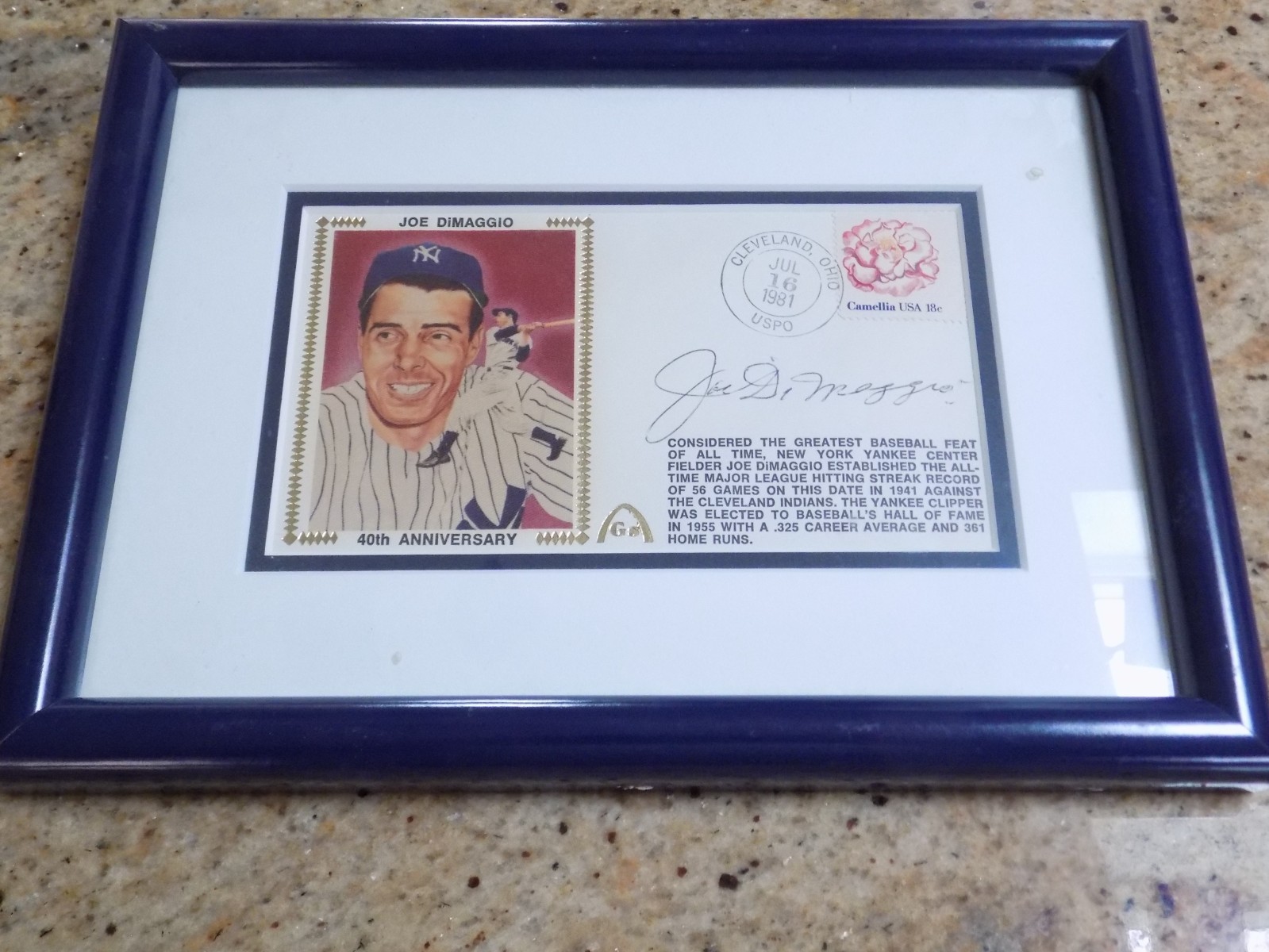 Joe DiMaggio Yankee Clipper Signed Gateway Envelope Yankees