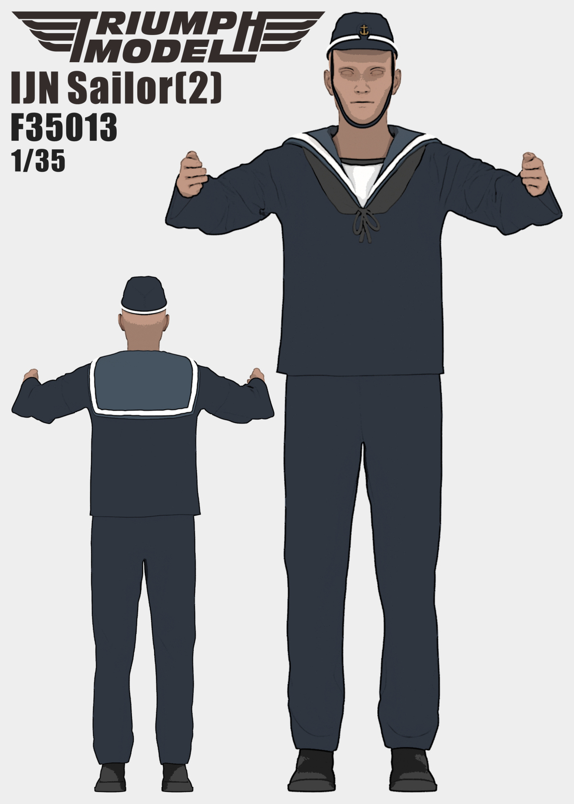 Triumph Model F35013 1/35 IJN Sailor (2) 3D Printed Model -
