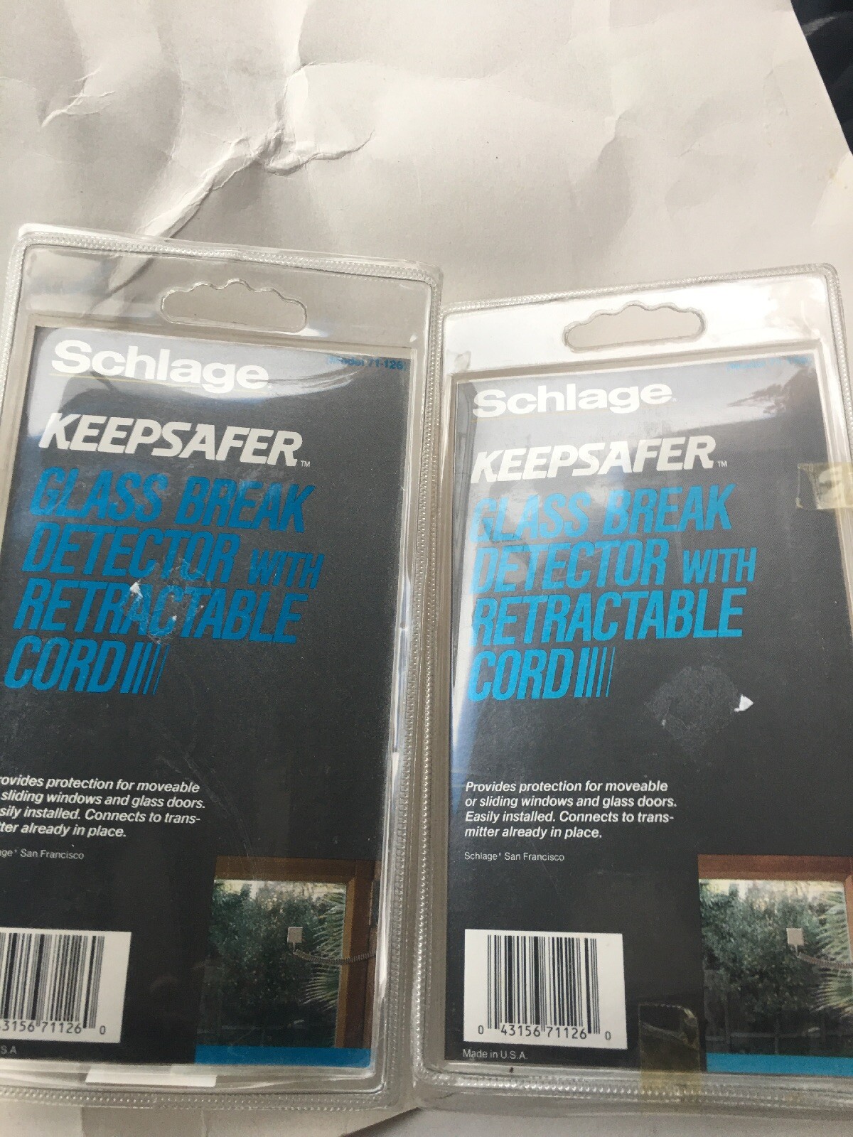 NEW! SCHLAGE KEEPSAFER GLASS BREAK DETECTOR Model # 71-112 lot of 2