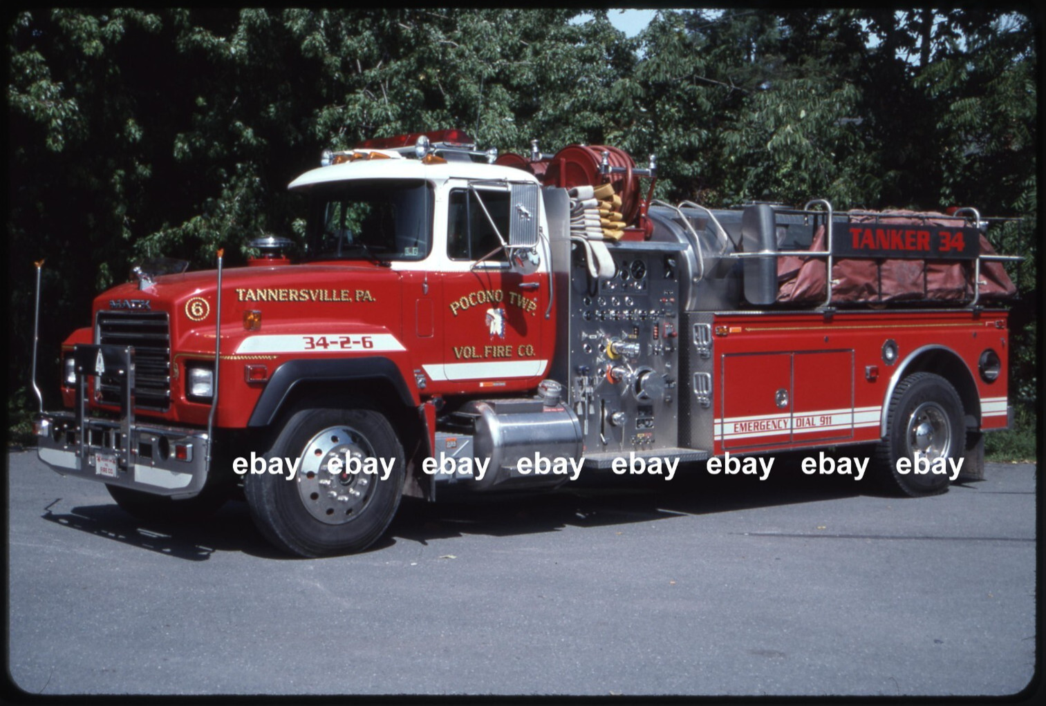 Pocono Twp PA 1994 Mack RD S&S Tanker Fire Apparatus Slide