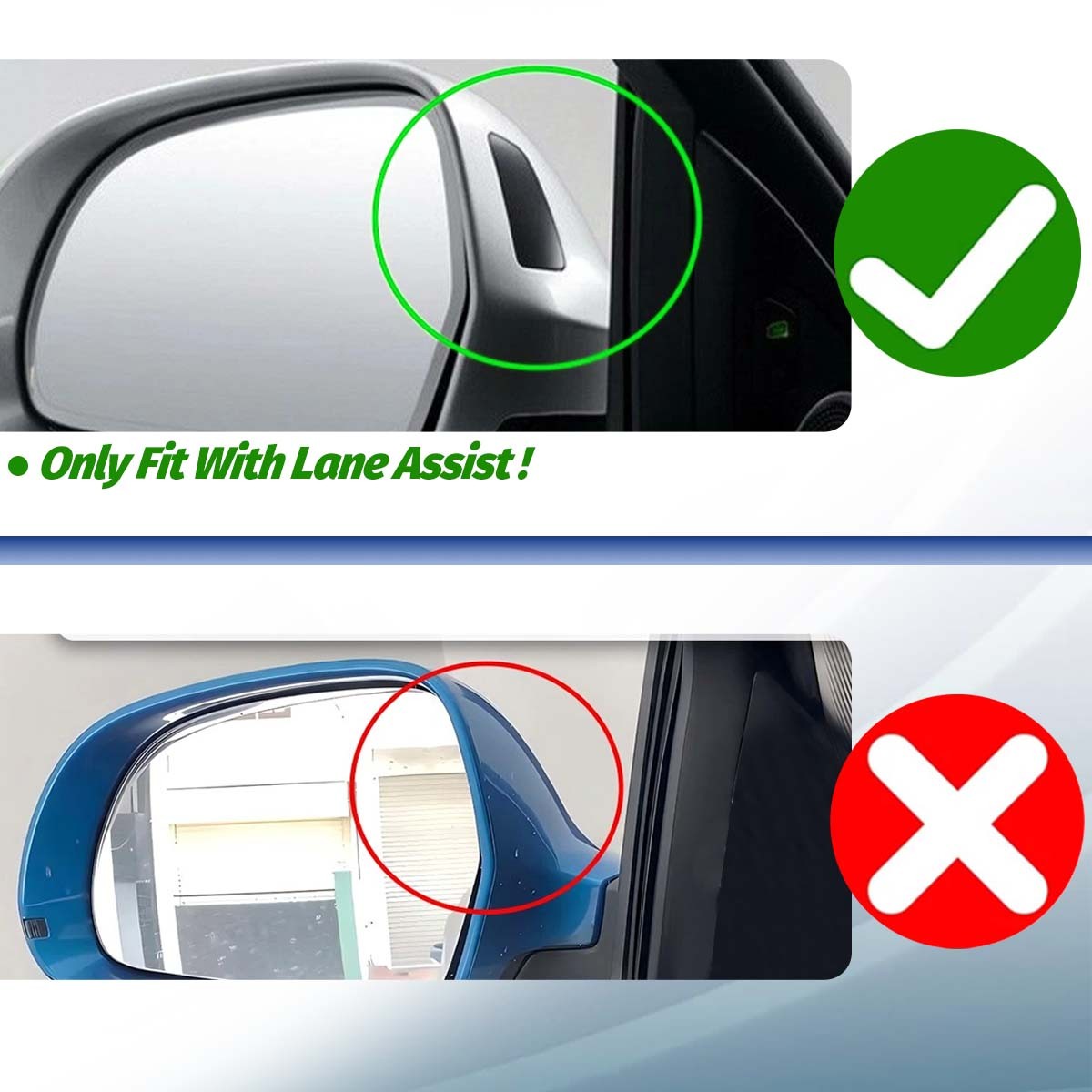 Carbon Fiber Look Mirror Cover Caps For Audi A5/S5 B8.5 2010-2016 W/ Lane Assist