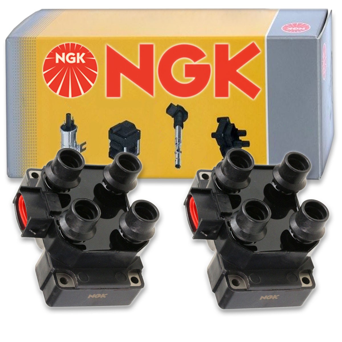 2 pcs NGK Ignition Coil for 1991-1998 Ford Mustang 4.6L V8 2.3L L4 - Spark wt