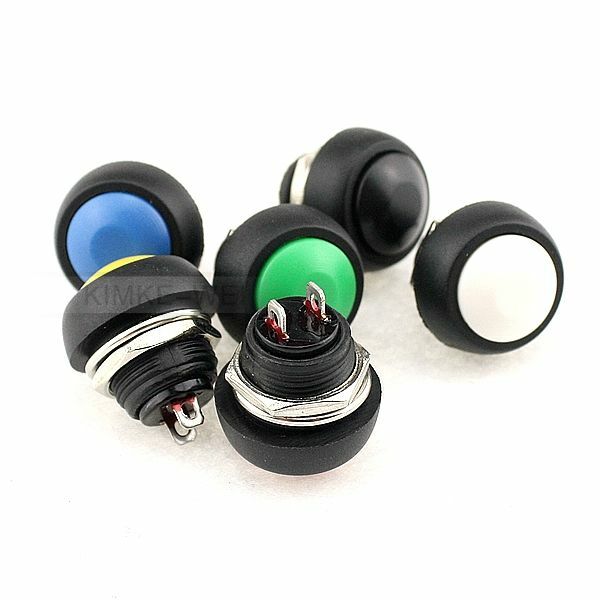 Momentary Drucktaster Taster Zurücksetzen Pushbutton Waterproof Schalter 12mm