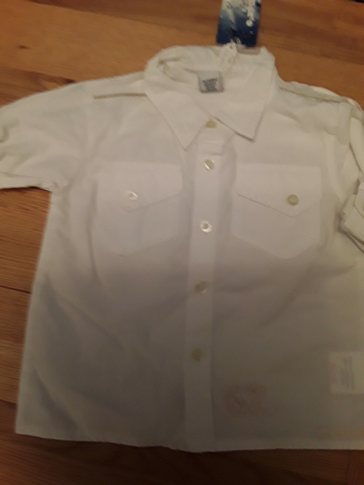 SALE NEW BOYS O2XYGEN KIDS SHORT SLEEVE WHITE SHIRT SIZE 24 MONTHS