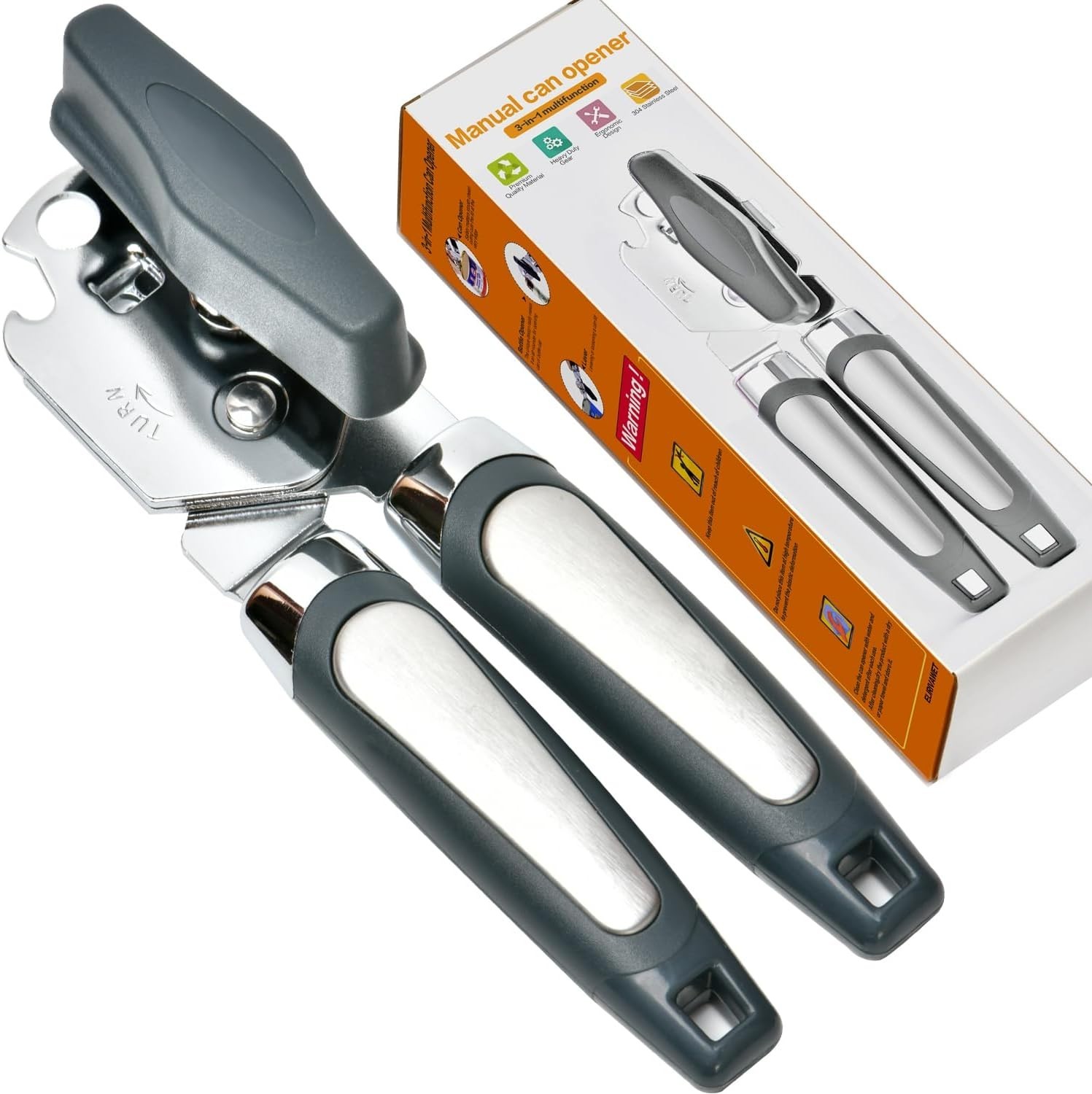 Destapador Abridor De Latas Manual De Acero Inoxidable Ergonomico