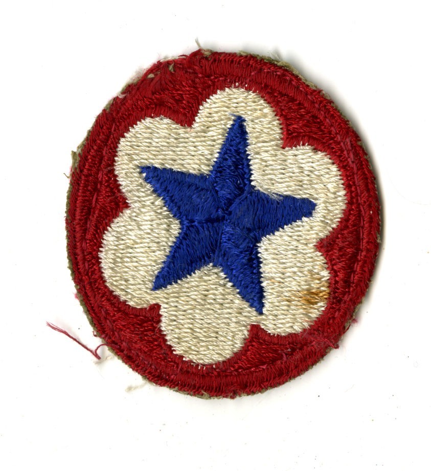 Army Service Forces White Back Patch WWII Vintage