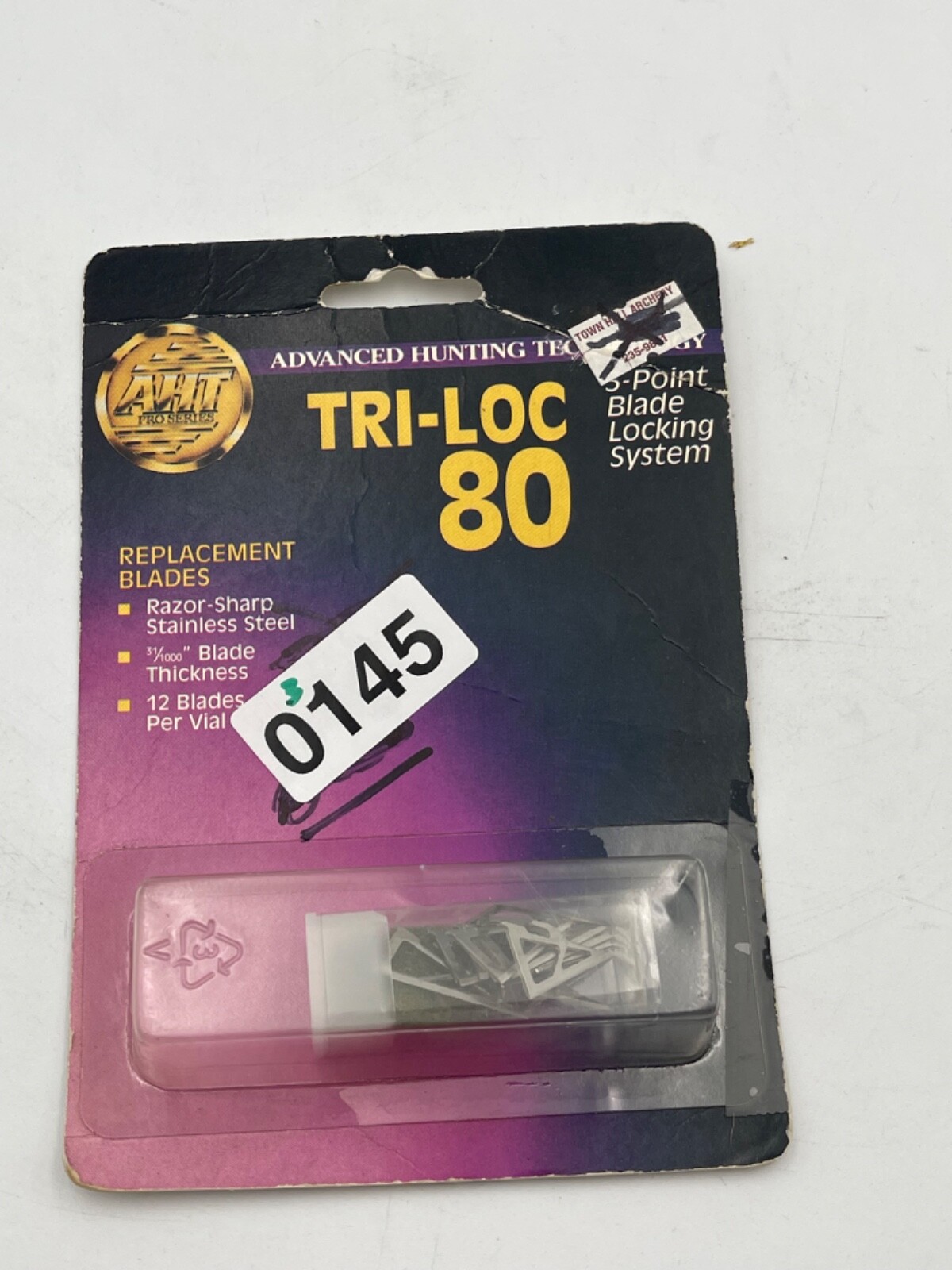 AHT TRI-LOC 80 3 Point Blade Locking System Replacement Blades (12 Blades/vial)