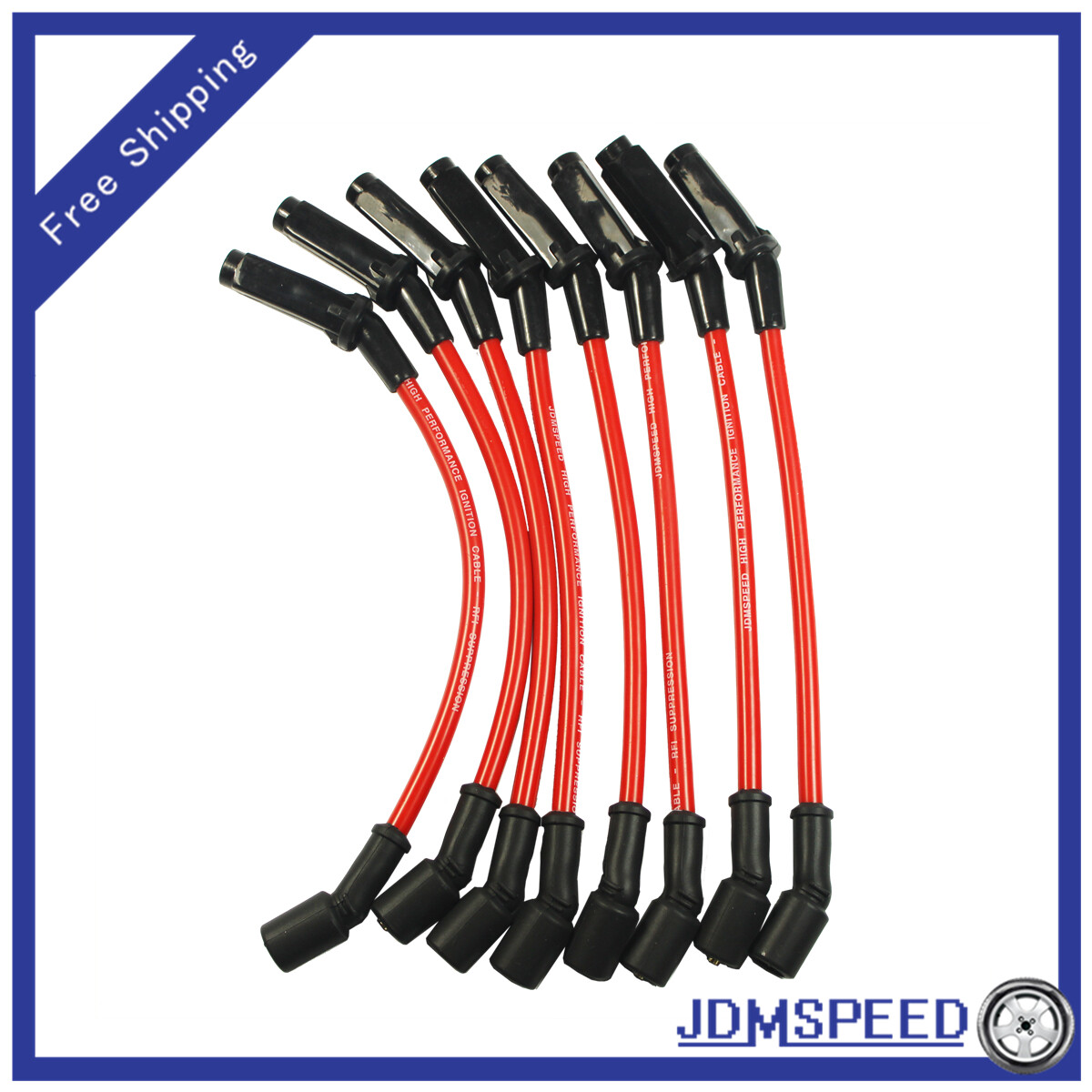 JDM 10.5MM Spark Plug Wires Set For CHEVY GMC LS1 VORTEC 4.8L 5.3L 6.0L 1999-06