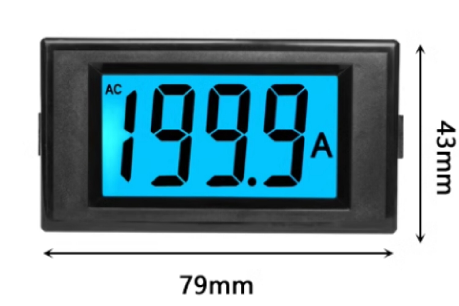 AC 2A 5A 10A Digital Amp Current Panel Alternating Meter Ammeter Built-in CT