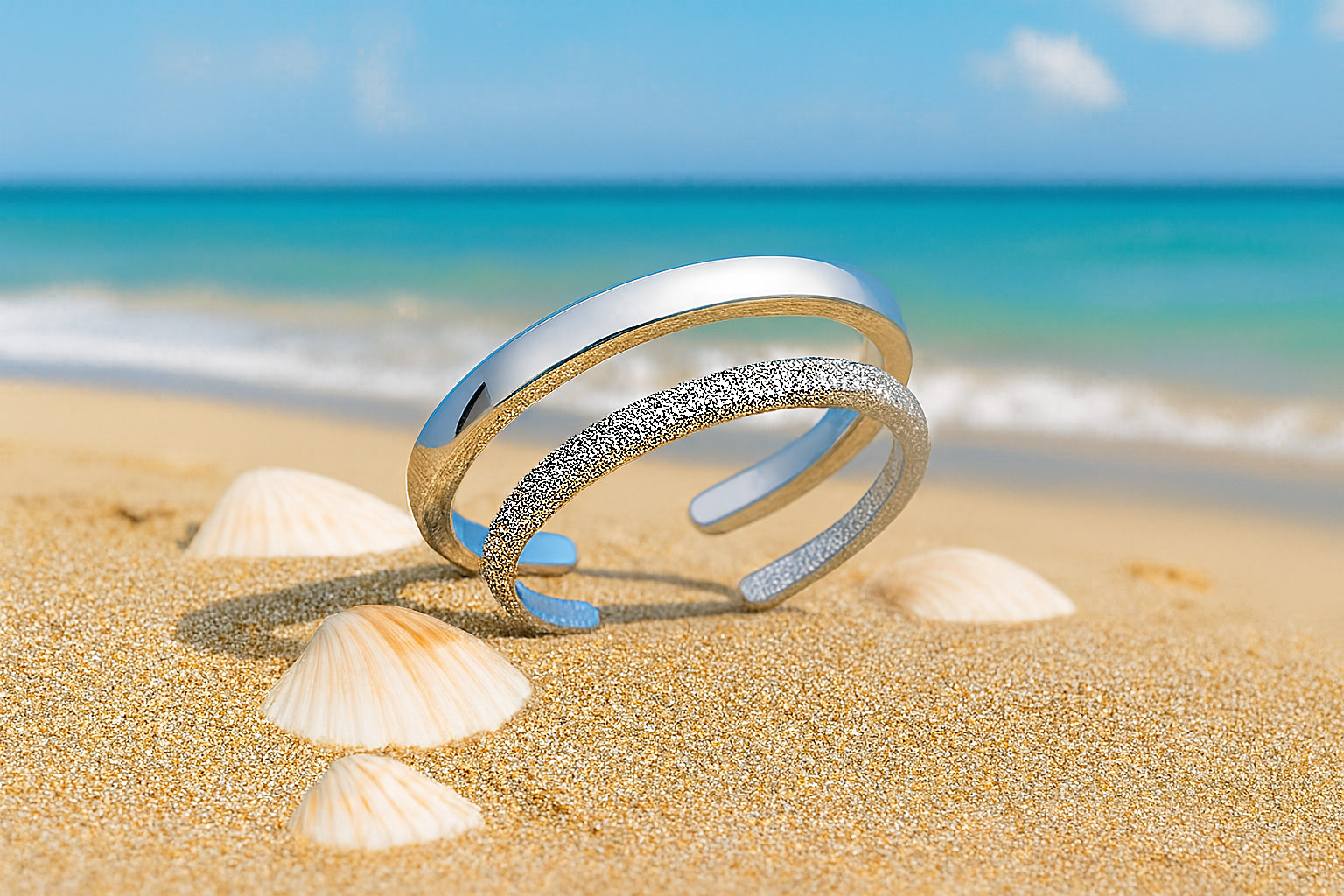 Sterling Silver Toe Ring Set of 2 – Handmade Adjustable Toe Rings