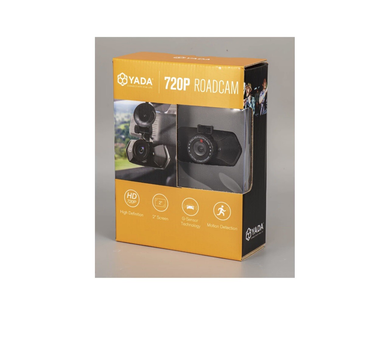 Yada Roadcam 720P Black Dash Camera, 120-Degree Wide Angle Lens, G-Sensor NEW