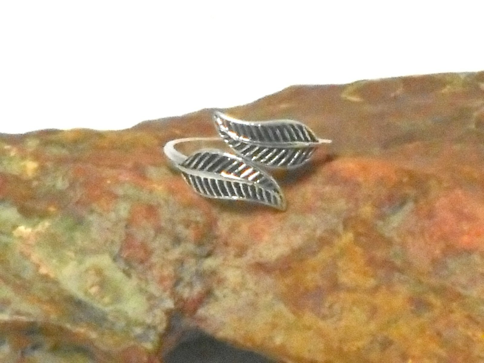 Adjustable Leaf Design TOE RING Sterling Silver 925 - Gift Boxed