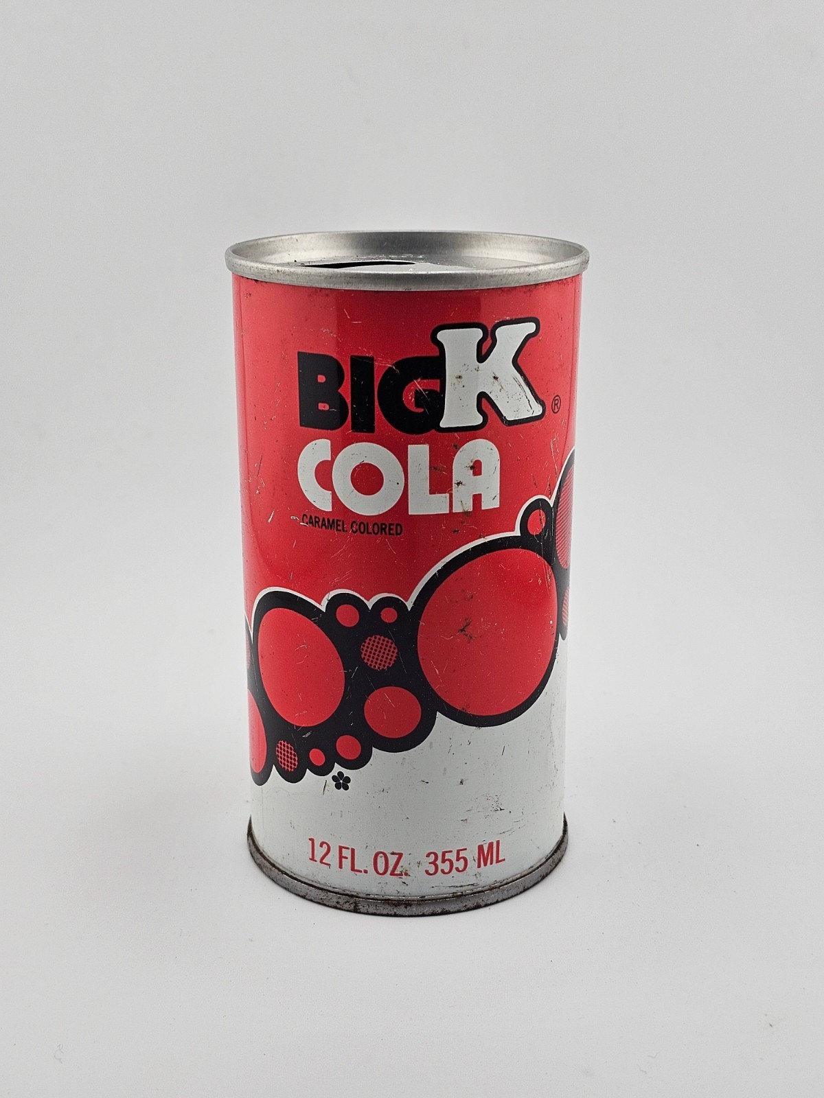Vintage Steel Pull Tab Big K Cola Soda 12 oz Empty Can