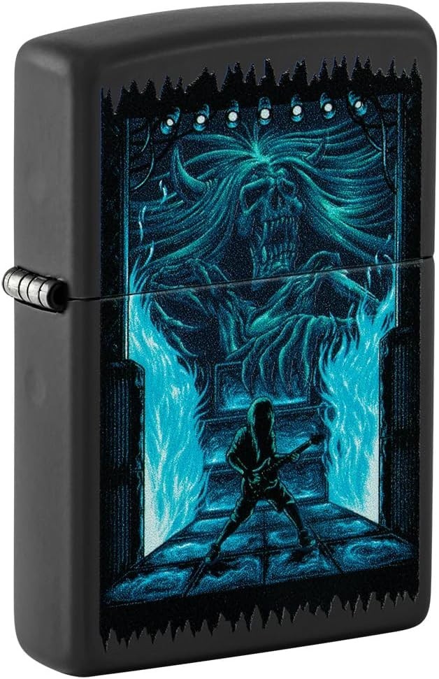 Zippo Gothic Rock Design Black Matte Color Image 48852